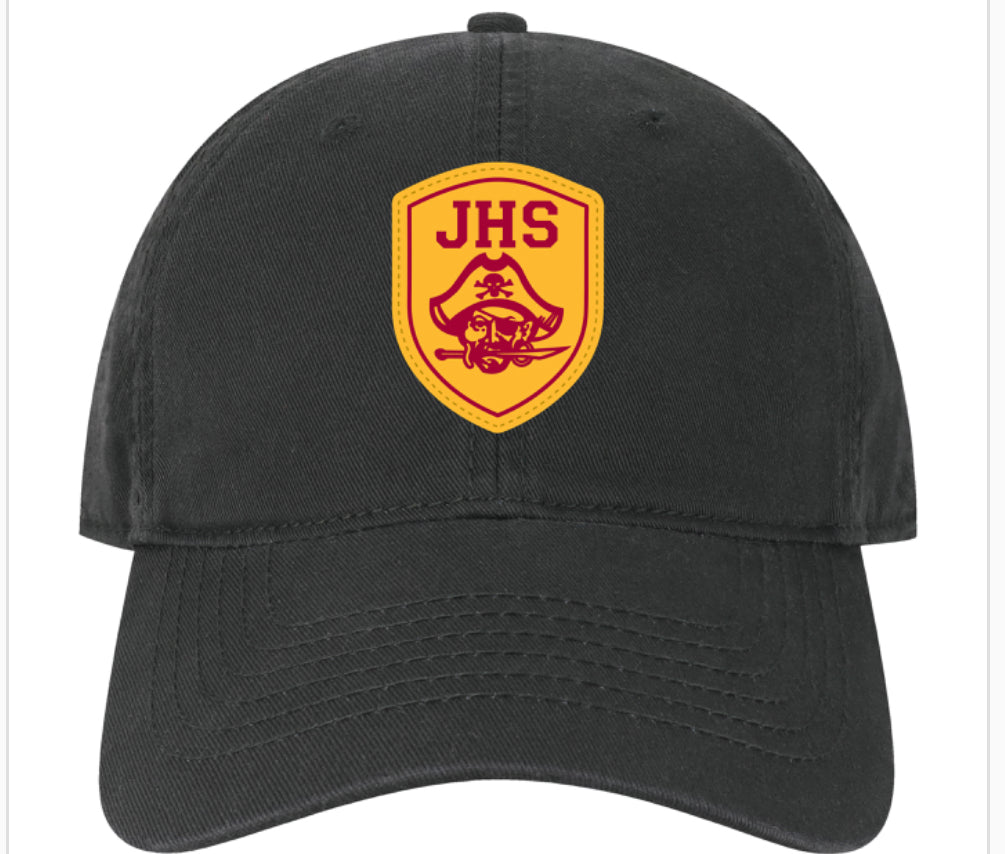 Baseball Hat - Black felt embroidered patch