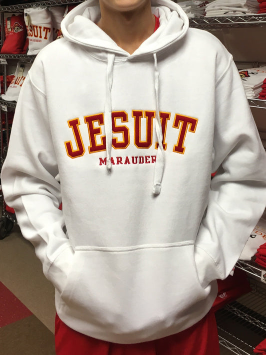 White Embroidered Sweatshirt