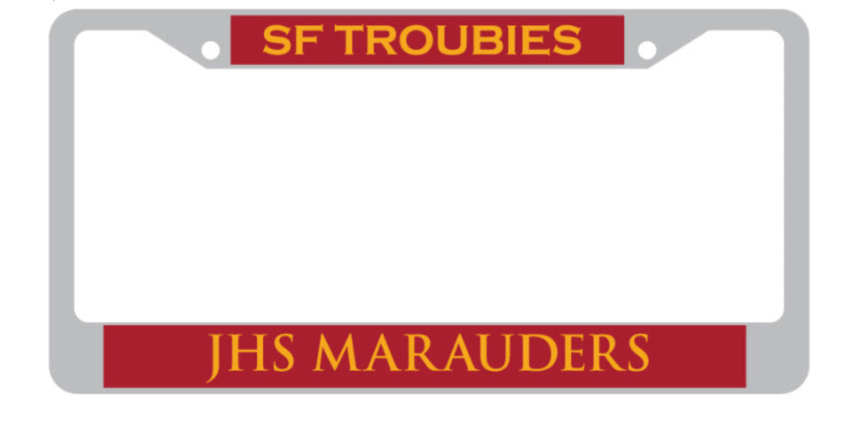 SFHS/JHS Chrome License Plate Frame