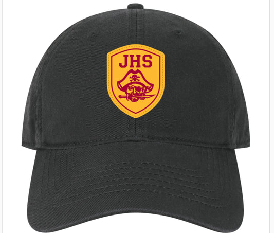 Baseball Hat - Black felt embroidered patch