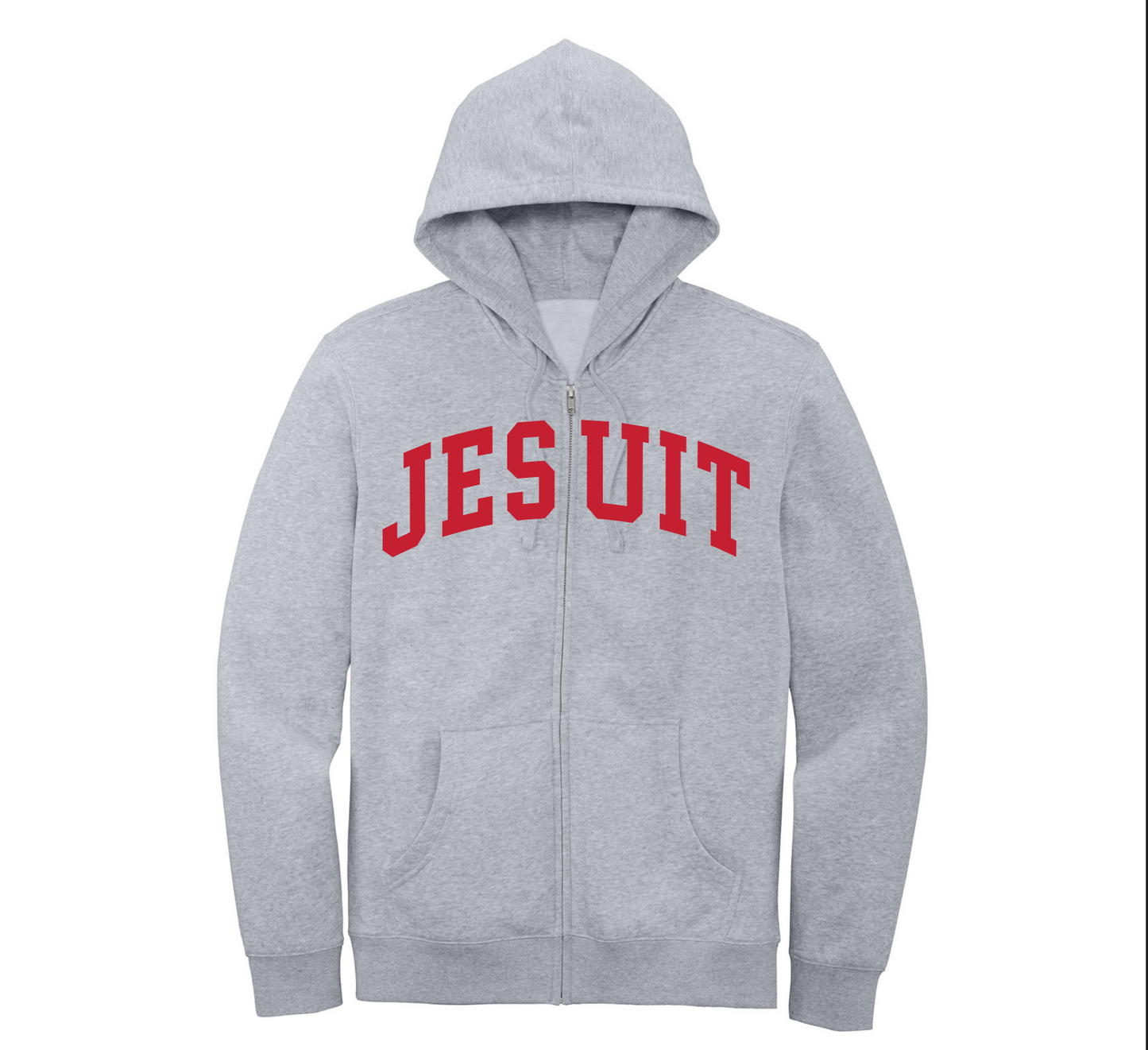 Jesuit Full-Zip Grey Hoodie